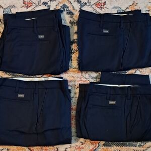 UniFirst SoftTwill Men's Work Pants Navy 36x32 Lot Of 4 New